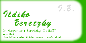 ildiko beretzky business card